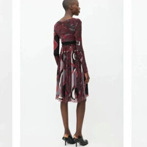 Jean Paul Gaultier Rare Vintage Soleil Mesh Paisley Midi Dress M